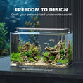 Load image into Gallery viewer, 43L Fish Tank, Glass Aquarium, Small Fish Tank with Protective Base Mat, for Shrimps, Turtles, Transparent, 50 x 30 x 30 cm
