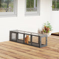 Load image into Gallery viewer, Outdoor Cat Tunnel, 60" Wooden Play Cat Enclosure, Extendable Pet Run with 3 Doors, for Indoor and Outdoor Use, for Kitty, Puppy, Grey
