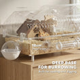 Load image into Gallery viewer, 8 in 1 PET Hamster Cage, Dwarf Hamster Cage with Large Wheel & Hideout, Small Animal Habitat with Accessories, Clear Pet House, 21.5" x 11.8" x 12.6"
