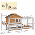 Load image into Gallery viewer, 65" Wooden Rabbit Hutch, Pet Playpen with Openable Roof, Bunny House Enclosure with Storage Box, Slide-out Tray, Ramp, for Rabbits and Small Animals, Yellow
