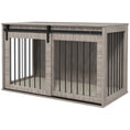 Load image into Gallery viewer, Dog Crate Furniture, Dog House Furniture Style for Extra Large Breeds, Pet Kennel with Removable Cushion for Indoor Use, 118 x 60 x 73 cm, Brown
