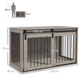 Load image into Gallery viewer, Dog Crate Furniture, Dog House Furniture Style for Extra Large Breeds, Pet Kennel with Removable Cushion for Indoor Use, 118 x 60 x 73 cm, Brown
