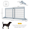Load image into Gallery viewer, PawHut 72" W x 27.25" H Extra Wide Freestanding Pet Gate with Adjustable Length Dog, Cat, Barrier for House, Doorway, Hallway, Gray
