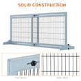 Load image into Gallery viewer, Free Standing Pet Gate, Wooden Foldable Dog Gate with 41"-72" Adjustable Length, Support Feet, Pet Barrier for Small Medium Dogs, for Stairway, Doorway, Hallway, Grey
