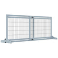 Load image into Gallery viewer, Free Standing Pet Gate, Wooden Foldable Dog Gate with 41"-72" Adjustable Length, Support Feet, Pet Barrier for Small Medium Dogs, for Stairway, Doorway, Hallway, Grey
