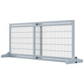 Load image into Gallery viewer, Free Standing Pet Gate, Wooden Foldable Dog Gate with 41"-72" Adjustable Length, Support Feet, Pet Barrier for Small Medium Dogs, for Stairway, Doorway, Hallway, Grey
