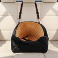 Load image into Gallery viewer, Dog Car Seat for Small Breeds Under 10kg, Dog Booster Seat Detachable Washable with Seat Belt, Thick Cushion, Portable Pet Travel Bed with Storage Pockets, Brown
