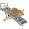Load image into Gallery viewer, Dog Ramp for Couch, Folding Pet Ramp for Bed, 4 Adjustable Height from 15" to 19", Wooden Pet Step with Non-Slip Traction Mat and Safety Side Rails for Small to Large Dogs
