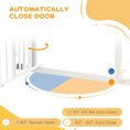 Load image into Gallery viewer, Stair Gate Dog Gate Pet Barrier Pressure Fit Safety Gate with Small Cat Door, Auto Closing System, Double Locking, Hallways, 74-80cm Openings - White
