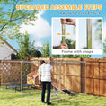 Load image into Gallery viewer, Outdoor Dog Kennel with Roof, Heavy Duty Dog Run Outdoor Fence Cage with Adjustable & Rotating Bowls, Waterproof UV-Resistant Cover, Secure Lock, 13.1' x 7.5' x 7.5'
