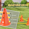 Load image into Gallery viewer, Dog Agility Set, Portable Pet Jump Training Equipment Kit for Six Cones, Six Poles with Carry Bag, Three-Piece Adjustable Height Jumping Obstacles, Orange
