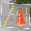 Load image into Gallery viewer, Dog Agility Set, Portable Pet Jump Training Equipment Kit for Six Cones, Six Poles with Carry Bag, Three-Piece Adjustable Height Jumping Obstacles, Orange
