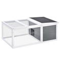 Load image into Gallery viewer, Rabbit Hutch Guinea Pig Hutch Wooden Small Animal Cage Rabbit Run Duck House with Openable Roof for Indoor Outdoor 115 x 66 x 47.5 cm
