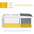 Load image into Gallery viewer, Rabbit Hutch Guinea Pig Hutch Wooden Small Animal Cage Rabbit Run Duck House with Openable Roof for Indoor Outdoor 115 x 66 x 47.5 cm
