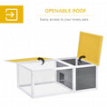 Load image into Gallery viewer, Rabbit Hutch Guinea Pig Hutch Wooden Small Animal Cage Rabbit Run Duck House with Openable Roof for Indoor Outdoor 115 x 66 x 47.5 cm

