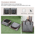 Charger l'image dans la visionneuse de la galerie, 39" Travel Pet Carrier, Portable Soft-Sided Cat Carrier with Divider, Two Compartments, Soft Cushions & Storage Bag, Grey
