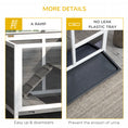 Load image into Gallery viewer, Rabbit Hutch Indoor Wooden Guinea Pig House Hamster Cage with Wheels, 2 Layers Bunny Cage with Openable Roof, 91.5 x 53.3 x 73 cm, Grey
