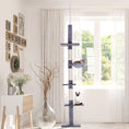 Load image into Gallery viewer, 8.5ft Cat Climbing Tree 5-Tier Kitty Activity Center Floor-to-Ceiling Cat Climber Toy with Scratching Post Play Rest Post Pet Furniture Grey

