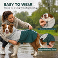 Load image into Gallery viewer, Dog Raincoat with Hood, Waterproof & Breathable Rain Jacket with Reflective Strips and Leash Hole, Adjustable Poncho for Medium Dogs, 15-20 KG Available, Green, M

