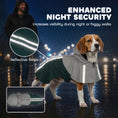 Load image into Gallery viewer, Dog Raincoat with Hood, Waterproof & Breathable Rain Jacket with Reflective Strips and Leash Hole, Adjustable Poncho for Medium Dogs, 15-20 KG Available, Green, M
