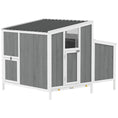 Load image into Gallery viewer, Chicken Coop, Wooden Chicken House for 4-6 Hens, Outdoor Hen House with Nesting Box, Pull-Out Tray and Weatherproof Roof, Poultry Hutch for Backyard, 48" x 39" x 40", Gray
