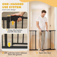Load image into Gallery viewer, Baby Gate, 30"-32", 33"-35", 35"-37", 38"-40"W Pet Gate with Auto-Close, Two-Way Open, Pressure Mounted for Stair, Doorways and Hallways, 36"H, Black
