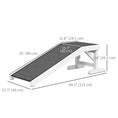 Load image into Gallery viewer, Pet Ramp Bed Steps for Dogs Cats Non-slip Carpet Top Platform Pine Wood 49"L x 16"W x 14"H White

