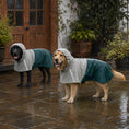Load image into Gallery viewer, Dog Raincoat with Hood, Waterproof & Breathable Rain Jacket with Reflective Strips and Leash Hole, Adjustable Poncho for Large Dogs, 20-30 KG Available, Green, L
