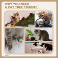 Load image into Gallery viewer, 68 inches Cat Tree, Multi-Level Large Cat Tower Condo with Scratching Posts, Perches, Cat Houses, Dangling Toy, Charcoal Grey
