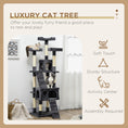 Load image into Gallery viewer, Cat Tree for Indoor Cats, 173cm Cat Tower Scratching Post Tall Climbing Tower, Activity Centre House - Charcoal Grey
