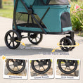 Load image into Gallery viewer, Dog Stroller, 3 Wheels Pet Stroller with Dual Entry, Easy One-Click Quick Fold, Mesh Windows, Washable Cushion, Pet Travel Buggy for Small and Medium Dogs and Cats, Dark Green
