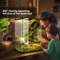 Load image into Gallery viewer, Glass Reptile Terrarium, 12L Vivarium for Lizards, Frogs, Snakes, Turtles, Tortoises, with Ventilation, 20 x 20 x 30cm
