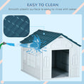 Load image into Gallery viewer, PawHut Plastic Dog House, Water Resistant Puppy Shelter Indoor Outdoor with Door, Easy to Assemble, for Large Dogs, Blue
