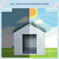 Load image into Gallery viewer, PawHut Plastic Dog House, Water Resistant Puppy Shelter Indoor Outdoor with Door, Easy to Assemble, for Large Dogs, Blue
