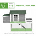 Load image into Gallery viewer, 63" Wooden Chicken Coop Hen House Poultry Cage for Outdoor Backyard with Raised Garden Bed, Run Area, Nesting Box and Removable Tray, Gray
