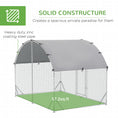 Load image into Gallery viewer, Galvanized Large Metal Chicken Coop Cage Walk-in Enclosure Poultry Hen Run House Playpen Rabbit Hutch with Cover for Outdoor Backyard 9.2' x 6.2' x 6.5' Silver
