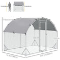 Load image into Gallery viewer, Galvanized Large Metal Chicken Coop Cage Walk-in Enclosure Poultry Hen Run House Playpen Rabbit Hutch with Cover for Outdoor Backyard 9.2' x 6.2' x 6.5' Silver

