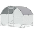 Load image into Gallery viewer, Galvanized Large Metal Chicken Coop Cage Walk-in Enclosure Poultry Hen Run House Playpen Rabbit Hutch with Cover for Outdoor Backyard 9.2' x 6.2' x 6.5' Silver
