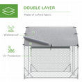 Load image into Gallery viewer, Galvanized Large Metal Chicken Coop Cage Walk-in Enclosure Poultry Hen Run House Playpen Rabbit Hutch with Cover for Outdoor Backyard 9.2' x 6.2' x 6.5' Silver
