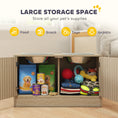 Load image into Gallery viewer, Elevated Dog Bowls with Storage Cabinet, Raised Dog Bowl Stand, Dog Feeding Station with Slow Feeder & Non-Slip, for Large Pets, Oak
