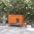 Load image into Gallery viewer, Outdoor Cat House, Feral Insulate Wooden Kitten House with Removable Floor, Water-Resistant Openable Roof, 85 x 50 x 68.5cm - Orange
