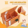 Load image into Gallery viewer, Outdoor Cat House, Feral Insulate Wooden Kitten House with Removable Floor, Water-Resistant Openable Roof, 85 x 50 x 68.5cm - Orange
