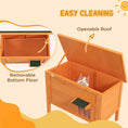 Load image into Gallery viewer, Outdoor Cat House, Feral Insulate Wooden Kitten House with Removable Floor, Water-Resistant Openable Roof, 85 x 50 x 68.5cm - Orange
