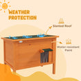 Load image into Gallery viewer, Outdoor Cat House, Feral Insulate Wooden Kitten House with Removable Floor, Water-Resistant Openable Roof, 85 x 50 x 68.5cm - Orange
