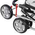 Load image into Gallery viewer, Pet Stroller for Small Miniature Dogs Cats Foldable Travel Carriage with Wheels Zipper Entry Cup Holder Storage Basket Grey
