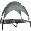 Load image into Gallery viewer, Raised Dog Bed Waterproof Elevated Pet Cot with Breathable Mesh UV Protection Canopy Grey, for Large Dogs, 92 x 76 x 90cm
