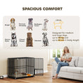 Load image into Gallery viewer, Heavy Duty Dog Crate, Dog Cage with Wheels for Medium Large Breeds, Metal Pet Crate with Removable Tray and 3 Doors for Indoor & Outdoor, 95 x 57 x 81 cm, Black
