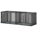 Load image into Gallery viewer, 83"L Heavy Duty Dog Crate, Extra Large Metal Dog Cage Kennel with Divider and Mat for Small Medium Large Breeds, Modular Puppy Playpen with Double Doors for Indoor Outdoor, Black
