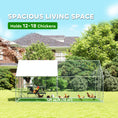Load image into Gallery viewer, Large Metal Chicken Coop with Nesting Box, 9.8 x 13.1 x 6.4 ft Walk in Chicken Run for Yard with Waterproof Cover, Roosting Bars, for 12-18 Hens, Ducks, Rabbits, Poultries
