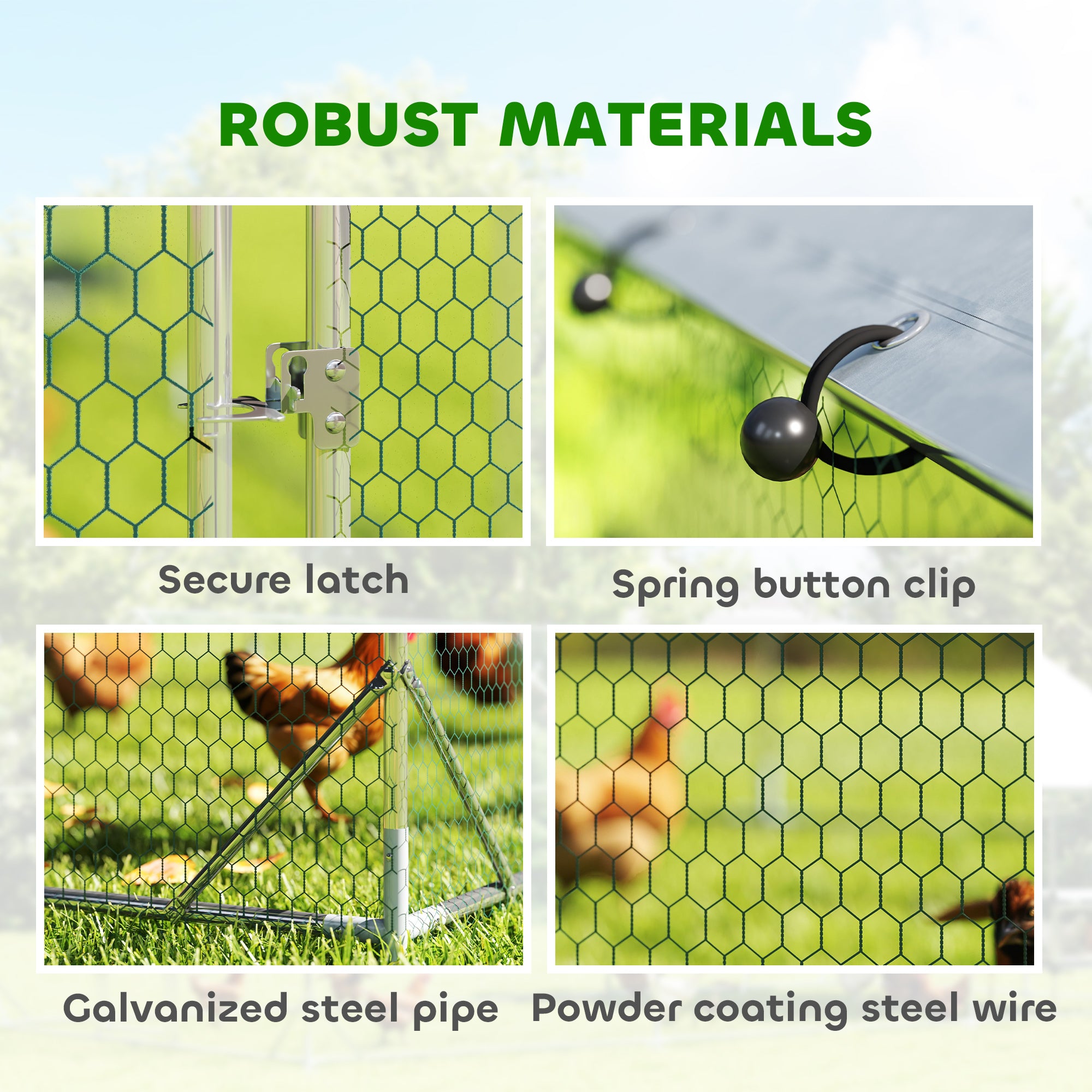 Large Metal Chicken Coop with Nesting Box, 9.8 x 13.1 x 6.4 ft Walk in Chicken Run for Yard with Waterproof Cover, Roosting Bars, for 12-18 Hens, Ducks, Rabbits, Poultries